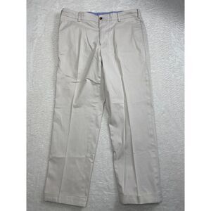 Frank's Pants Mens Sz 36 Chino Straight Cotton Khaki Preppy American MADE IN USA